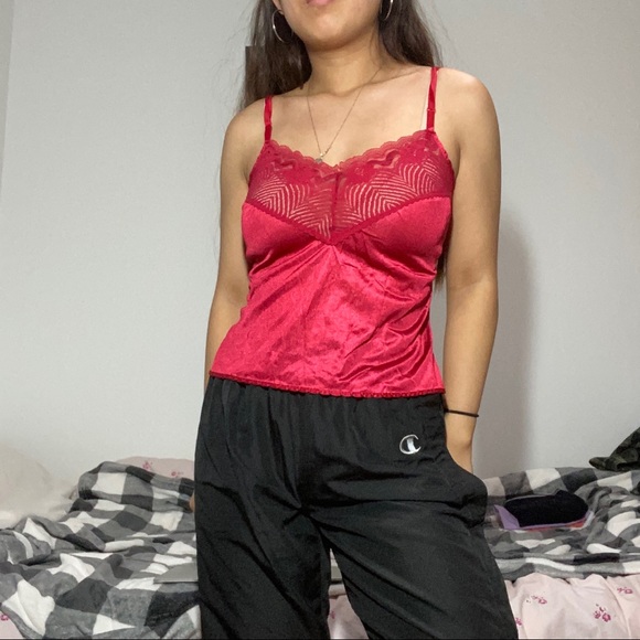 red lace camisole - Picture 4 of 4